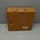 AuldHome Design Enamelware Farmhouse Snack Caddy (White); Rustic Countertop Storage Container w/Dividers (11.13x10x4.81)