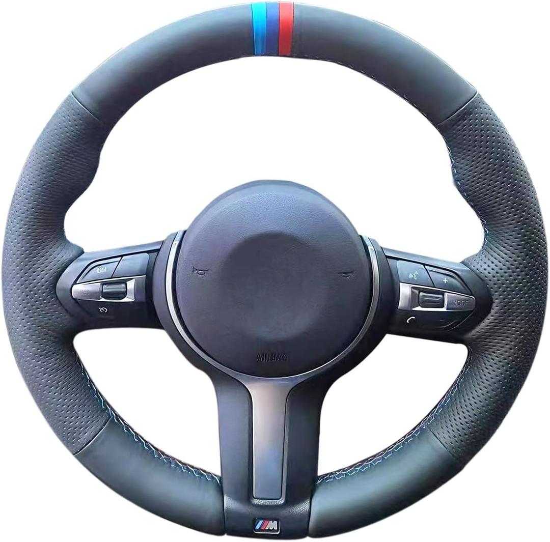 Universal Steering Wheel Cover, Leather, Non Slip and odorless BMW 228i 230i 320i 328i 330i 335i 340i 428i 430i 435i 440i 525i 535i 550i 640i 650i