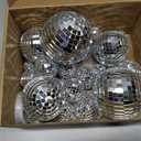 54 Pcs Mini Silver Disco Balls - Hanging Mirror Ornaments for Party, Wedding, Christmas Supplies, 1.2 Inch, 2 Inch, 3.2 Inch, 4 Inch