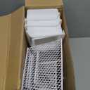 Sieral 30 Pcs Pegboard Organizer Accessories Kit Includes Peg Board Shelving Storage Basket Organizer Bins Hooks Loops Cup with Cup Holder for Garage Room Wall Attachments Tools(White, Silver)