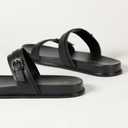 The Drop Women's Avona Two Strap Slide Sandals (10, Black)