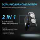 2 x Wireless Lavalier Microphone for iPhone/iPad with Lightning Mini Lapel Mic Wireless, 48KHz/24Bit, 150ft Range, Noise Cancellation, 70H Battery for Video Recording and Streaming