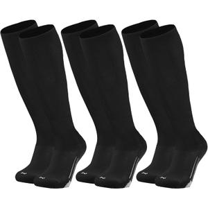 Youper Youth Baseball & Softball Socks Over The Calf Length (3 Pairs) (Small, Black)