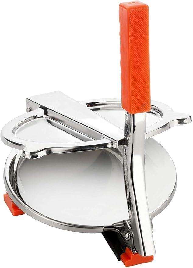 Stainless Steel Roti Maker Press with Handle | Heavy-Duty Roti, Chapati, Papad & Khakhra Press | Non-Electric Traditional Roti Press Machine for Home Kitchen. (Pack Of 1)