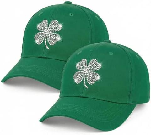 Tarpop 2 Pieces American Flag Bling Baseball Cap Adjustable USA Hat Cowboy Hat Patriotic 4 of July Hats for Women Men