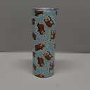 Sleeping Sloth 20 oz Stainless Steel Vacuum Insulated Coffee Ice Cup with Lid and Straw | Double Wall Water Bottle Travel Mug | Gifts for Women Men,600ml