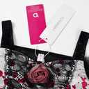 ReliBeauty Ghost Zombie Bride Costume for Girls with Veil and Flower (5/120, Black)