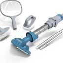 Kokido 2024 5-in-1 Rechargeable Spa Vacuum Essential Kit - Multi-Angle Head, Section Pole, 3 Hand Tools: Skimmer, Scrubber, and Brush. Cold/Hot Water Safe, Ideal for Inflatable Spa Hot Tub XV100