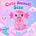 2 PCS Axolotl Slow Rising Stress Balls, Cute Stretchy Axolotl Squishy Fidget Toys for Kids Adults, Sensory Stress Relief Squeeze Toys, Birthday Party Favors, Classroom Prizes, Goodie Bag Gifts