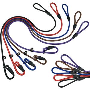 FOVRLZSE Nylon Dog Leash 5-Pack (Red/Black/Blue/Brown/Purple), 4.6FT Training Leash for Small to Medium Dogs, 10mm Braided Nylon with TPU Non-Slip Buckle, Daily Walking & Puppy Training