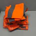 DUSKCOVE 9 Pack High Visibility Safety Vests with 2 Hi Vis Reflective Strips for Men and Women - Neon Orange Construction Vests for Traffic Work, Running, Surveyor and Security Guard