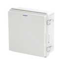 Mollom Outdoor Junction Box for Electrical Project Waterproof IP67 with Hinged Grey Cover, Stainless Steel Latch, Mounting Plate, and Wall Brackets(210x210x100mm | 8.3x8.3x3.9In)