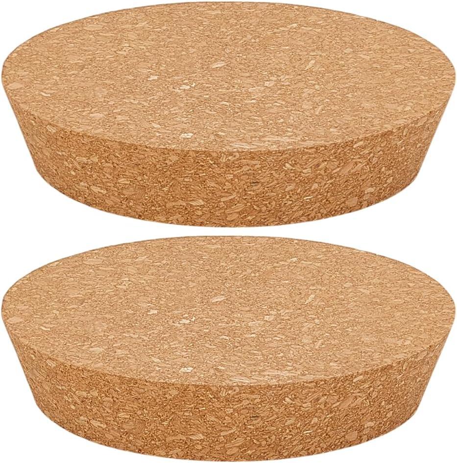 OLYCRAFT 2Pcs Large Cork Stoppers 5~6 Inch Wood Bottle Lids Tapered Cork Plugs Wooden Canning Jar Lids Wood Tapered Plugs Bottle Stoppers Wooden Jar Plug for Kitchen Wedding Favor Canning