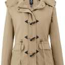 wantdo Women's Winter Thicken Jacket Cotton Coat with Removable Hood (Light Khaki), XL