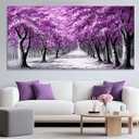 YCPRIMER Purple Wall Art for Living Room Forest Pictures for Bedroom Wall Decor Landscape Large Prints for Wall Decor Nature Canvas Painting Artwork for Walls Contemporary Home Decoration 20×40IN