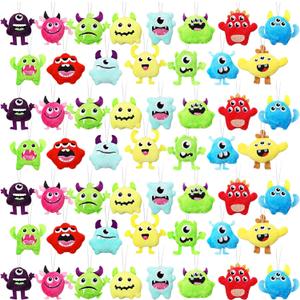 Libima 90 Pcs Mini Plush Keychain Small Stuffed Devil Bulk Cute Mini Stuffed Animals Keychains Set for Carnival Birthday Party Favor Back to School Gift