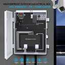 Outdoor Electrical Box, Waterproof Electrical Junction Box IP65 ABS Plastic Enclosure with Fan & Thermostat, Mounting Plate and Hinged Lid (18.1" Hx 12.5" L x 6.3" W)