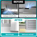 Foam Block for Midea U Shaped Window Air Conditioner Units, Air Conditioner Window Seal Kit,Winter Summer,Prevent Cold/hot Air Leakage
