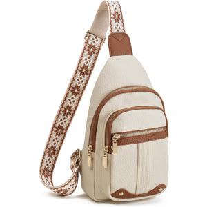 GAEKEAO Sling Bag for Women Crossbody Bags Fanny Pack Vegan Leather Chest Bag Travel Shoulder Belt Purse Backpack Gifts