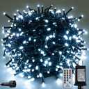 Christmas Lights 100ft 300 LEDs, 8 Modes, Cool White, Indoor Outdoor Plug-in Fairy Lights for Christmas Tree, Bedroom, Classroom Decor Outdoor Decor,Christmas Decorations (Cool White, 100FT)