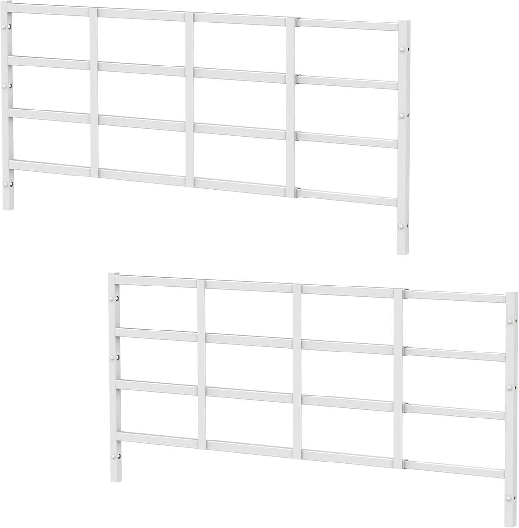 Fixed Window Safety Guard for Children Child Kids 19x 54 *2 Pack Adjustable Width Prevents Accidental Falls, Non-Egress, Tamper Resistant Screws Included, White