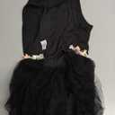 CuteBone Black Tulle Skirt Dog Wedding Bridesmaid Dress for Puppy with Lace Trim at Waist - Comfortable, Stylish, and Perfect for Special Occasions HBQ04L (Black,Large)