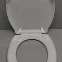 Toilet Seat Round Soft Close16.5'', Toilet Lid Slow Close Quiet No Slam, Easy Installation & ReleaseSafe PP Material Easy Clean, Comfortable Ergonomic Design, 2 Years Support, White Plastic