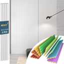 MDF Board Slat Wall Panels, Slat Wall Paneling for Home Living Room Decor, Decorative 3D Accent Panel, Paneles Decorativos para Pared 3D, Soundproof Sound Dampening Absorbing Noise Reducing