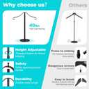 Reusable Shirt Display Stand-Mannequin Torso Tshirt Display Stand for Retail/Vendors,18-33" Adjustable Dress Form Mannequin Stand Clothes Rack,Portable Stable Holder Jacket Coat Hanger,All Metal/Black