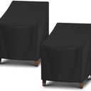 Arcedo Waterproof Patio Chair Covers 2 Pack, Outdoor Lounge Covers for Lawn Swivel Rocking Chair, Patio Furniture All Weather Protection - 29"W x 30"D x 36"H, Black