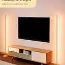 EDISHINE LED Corner Floor Lamp, Modern Slim Dimmable Light, Adjustable Height, 57.5" Minimalist Tall Lamp for Living Room, Bedroom, Office, 3000K Warm White Light (Gold)