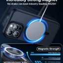 Strong Magnetic for iPhone 15 Pro Max Case, [Compatible with MagSafe] [Military-Grade Drop Tested] Shockproof Protective Slim Translucent Matte Cover for iPhone 15 Pro Max Phone Case, Black