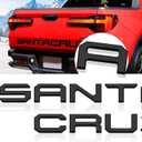 Tailgate Inserts Letters Compatible for 2022 2023 2024 2025 Santa Cruz 3D Raised & Strong Adhesive Decals Letters Rear Emblem Decal Sticker Compatible for Santa Cruz Accessories-Matte Black