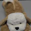 uoozii 20" | 4 Pounds Light Brown Dog Weighted Stuffed Animals with Unscented Microwavable Heating Pad, Cute Coolable Heatable Weighted Plush Warm Gift for Kids & Adults