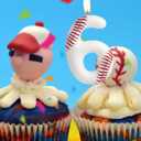 Birthday Candle, Baseball Themed Birthday Number Candles, Candle Cake Topper for Boys Girls Kids Birthday Cake Topper Reunions Theme Party Supplies (Number 15)