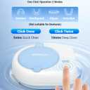 Rechargeable Ultrasonic Retainer Cleaner Machine | 50kHz 1.9 inch Ultra-Thin Portable | Night Guard Aligners Jewelry |6pcs Cleaner Tablets Included | Quick & Deep Clean Modes | Oral Dental Care