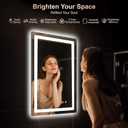 Delma LED Bathroom Mirror with Lights, 30x20 Vanity Mirror for Bathroom Wall, Anti-Fog, Dimmable, Front Lit & Backlit, Memory Function, Shatterproof Tempered Glass, 3 Color Modes(Horizontal/Vertical)