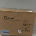 Ticova Ergonomic Office Chair - High Back Desk Chair with Adjustable Lumbar Support, Headrest & 3D Armrest - 130Rocking Mesh Computer Chair (70D x 26W x 54H cm, Black)