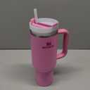 STANLEY Quencher H2.0 Tumbler with Handle and Straw 40 oz | Flowstate 3-Position Lid | Cup Holder Compatible for Travel | Insulated Stainless Steel Cup | BPA-Free | Peony