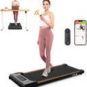 Walking Pad Under Desk Treadmill, 2.5HP Quiet Brushless Small Treadmill for Home and Office, Compact Portable Walking pad with Remote & App Control for Walking and Jogging
