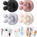 iBetterLife Good Grips Razor Holder - 4Pcs Silicone Toothbrush Holders for Shower Wall Mounted Self Adhesive Cute Dorm Room Bathroom Kitchen Organizer Storage Hook for Hanging Loofah Towel Tooth Brush