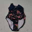 SUUKSESS Women Sexy Tummy Control One Piece Swimsuits Halter Push Up Bathing Suits (Small, #1 Peacock Blue Floral)