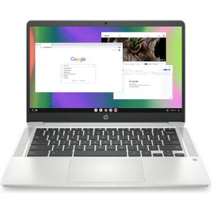 HP Chromebook 14 Laptop, Intel Celeron N4120, 4 GB RAM, 64 GB eMMC, 14" HD Display, Chrome OS, Thin Design, 4K Graphics, Long Battery Life, Ash Gray Keyboard (14a-na0226nr, 2022, Mineral Silver)