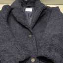 Amazon Essentials Women's Teddy Bear Fleece Oversized-Fit Lapel Jacket (Previously Daily Ritual) (Medium, Navy)