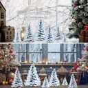 Amyhill 6 Pieces 3-D Winter Pine Tree Centerpieces Christmas Winter Theme Party Decorations Christmas Pine Tree Table Centerpieces Sign for Xmas Table Decorations