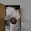 Black and Brushed-Gold Cabinet-Knobs - 5 Pack Flower Brass Drawer Pulls for Dresser Cabinet Hardware