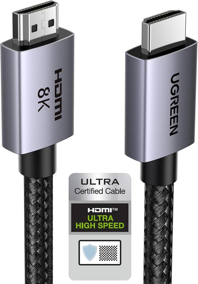 UGREEN 8K HDMI 2.1 Cable 48Gbps 6.6FT, Certified Ultra High Speed HDMI Cord