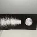 Artmyharbor Full Moon Phase Canvas Wall Art Vertical Black and White Picture Moon on Sea Print Modern Bedroom Decorations Cool Apartment Decor for Men