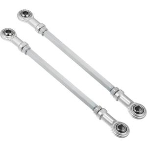 Motoforti 2pcs 185mm Length 8mm Hole Diamete Adjustable Steering Tie Rod Ball Joint for 49cc Electric ATV Go Kart Accessory Steering Column Steering Suspension Silver Tone