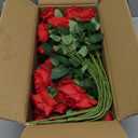 InnoGear 50 Pcs Red Roses Artificial Flowers, Fake Velvet Silk Rose Bulk Faux Flower for Valentine's Gift Decoration DIY Wedding Centerpieces Proposal Bridal Bouquets Party Floral Decor (50, Red)